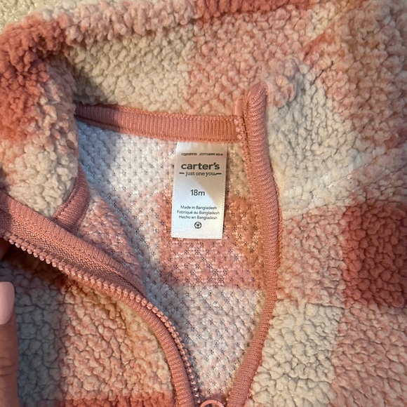 Pink and Cream pull over Sherpa - Picture 2 of 3